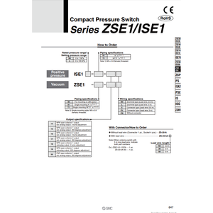 Pressostat ISE1-01-55L compact SMC Pneumatics - Product Image 2