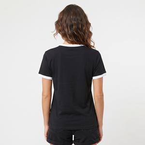 Camiseta de Algodón con Cuello Redondo y Logo Personalizado para Mujer, Corte Regular, Manga Corta, Ligera, Informal, para Verano - Product Image 2
