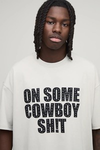 Camiseta Oversize de Hombre de Corte Holgado con Hombros Caídos, Algodón Pesado, Estilo Urbano Casual para Verano y Uso Diario Relajado - Product Image 3