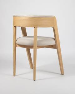 Modern Scandinavian Wooden <b>Dining</b> <b>Chair</b> With Upholstered Fabric Seat And Backrest Home Furniture - Product Image 2