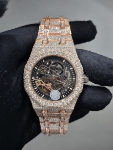 Reloj de Pulsera Mecánico de Edición Limitada de Alta Calidad con Diamantes Moissanite ETA para Hombre, Correa de Acero Inoxidable, Estilo Hip Hop - Product Image 4