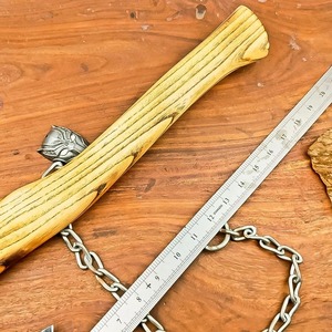 ขวานโทมาฮอว์กด้ามไม้ หัวเหล็กสแตนเลส อุปกรณ์เอาตัวรอดกลางแจ้ง - Product Image 4