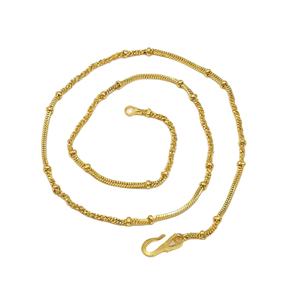 Collares de Cadena de Serpiente Chapados en Oro Micro de 14K, 18K, 24K al por Mayor con Detalles de Cuentas, Cadenas de Moda, Diseño de Cadena Moderno - Product Image 1