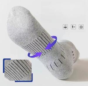 Men's Ankle <b>Socks</b> Solid Gray Knitted Breathable Polyester/Cotton Cuff Logo Sporty Sports Summer Standard Thickness - Product Image 6