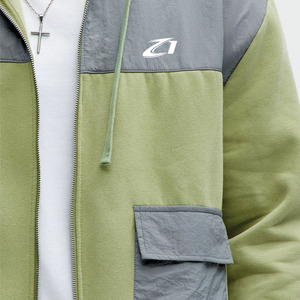 Ensemble de sweats à capuche zippés pour hommes en molleton de coton et pantalon de jogging – Tenue de sport décontractée – Fabricant OEM/ODM personnalisé en gros - Product Image 3