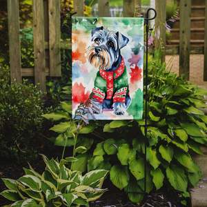 Schnauzer Christmas <b>Garden</b> <b>Flag</b> Multicolor Decorative Mailbox <b>Flag</b> and Patio Artwork for Yard & Lawn for Flower Beds - Product Image 2