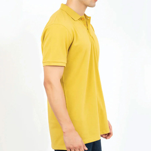 Polo pour homme élégant et décontracté à motif uni, manches courtes, anti-plis, en jersey de coton uni, idéal pour le golf - Product Image 6