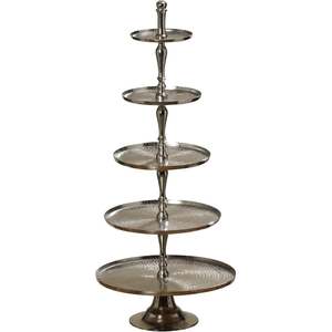 Five Tier Stainless Steel Cake Stand Handmade Round Dessert Display Rack Multi Layer Serving <b>Tray</b> Hand Wash Only - Product Image 1