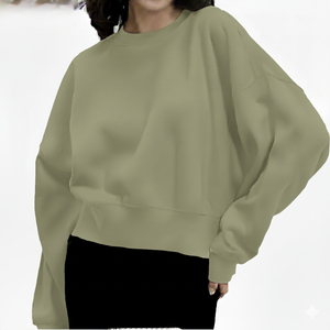 Women Oversized Knitted Pullover Fleece <b>Sweatshirt</b> Soft Cotton Breathable Warm Casual Cozy Autumn <b>Long</b> Letter Women <b>Sweatshirt</b> - Product Image 2