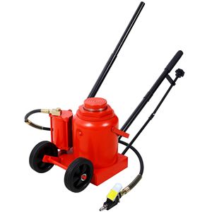 Martinetto idraulico a bottiglia da 50 tonnellate (100.000 libbre) con pompa manuale pneumatica, costruzione robusta in acciaio, per auto - Product Image 5