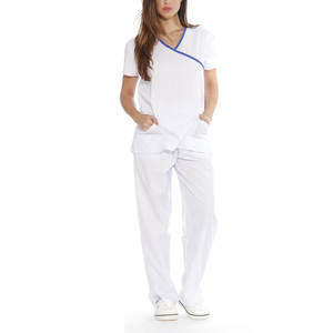 Uniformes Médicos Personalizados al por Mayor con Manga Corta para Mujer, Uniforme de Enfermería Profesional de Alta Calidad - Product Image 1