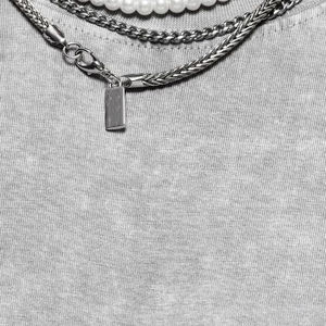 Nueva Camiseta de Hombre Estilo Hip Hop con Lavado Ácido, Multimaterial, Corte Regular, Manga Corta, Estampada, Largo Regular, Teñido Liso, en Oferta - Product Image 4