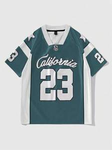 Maillot de football américain court pour femme, style streetwear, coupe oversize en mesh, haut de sport personnalisable avec numéro, style rétro, marque privée - Product Image 2