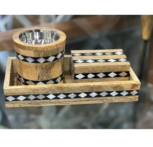 Quemador de Incienso de Sándalo Religioso con Incrustaciones de Hueso, Hecho a Mano, Ecológico, Accesorio de Fragancia para el Hogar con Trabajo de Incrustación - Product Image 3