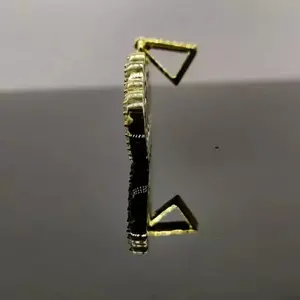 Collar Hip Hop con Colgante de Letra Personalizada con Moissanita, Chapado en Oro sobre Plata de Ley 925, con Diamantes Tishya para Mujer, 20 g - Product Image 5