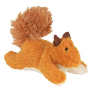 Peluche écureuil de 9 cm avec herbe à chat, jouet pour animaux de compagnie pour amis poilus - Product Image 1