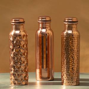 Stylish Modern Luxury Copper <b>Water</b> <b>Bottle</b> with <b>Large</b> Capacity and Screw Cap - Product Image 4