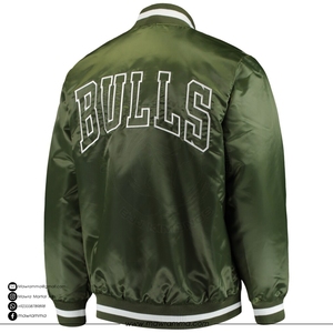 Blouson Bomber Unisexe Premium Personnalisé en Satin Formel avec Lettres, Camouflage, Patchwork et Motifs en Relief, Coupe Ample, Imperméable et Respirant, Printemps - Product Image 4
