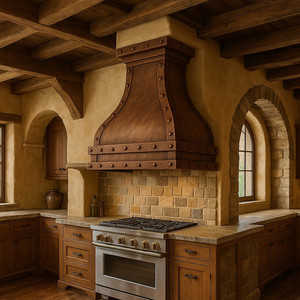 Campana extractora de cobre puro hecha a mano, de estilo arquitectónico clásico, montada en la pared, a precio económico, procedente de la India. - Product Image 4