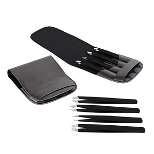 Best Selling Customized Logo High Quality Stainless Steel Eyebrow Tweezers Set <b>Pointed</b> Tip for Beauty and Hair <b>Removal</b> - Product Image 3
