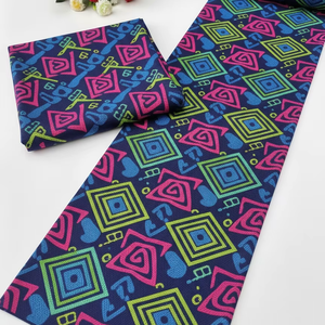 ผ้าพิมพ์ลายแอฟริกันแบบหนา 100% ผ้าฝ้าย นิยมในฝรั่งเศส แอฟริกา และภูมิภาคเกาะ โดยบริษัทฮิทเจม เอ็กซ์พอร์ต - Product Image 1