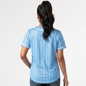 Custom Women's Baseball Jersey Breathable Women's Baseball Jersey Sublimation Printed Women's Button Up Baseball Jersey - Product Image 2
