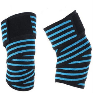 Genouillères de sécurité sportives, bandages de compression unisexe en Spandex et Nylon pour la musculation et la protection des genoux, et bandes de maintien pour poignets - Product Image 1