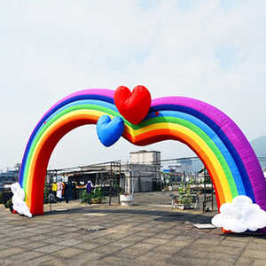 Arco Iris Inflable Gigante Vibrante de China con Diseño de Nubes y Corazones - Perfecto para Fiestas, Eventos del Orgullo y Festivales - Product Image 2