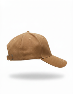 Casquette de baseball unisexe kaki 6 panneaux en sergé de coton couleur unie, ajustement réglable, chapeau décontracté pour adultes avec logo personnalisé, casquette sportive - Product Image 4