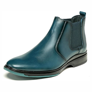 Botas Oxford Unisex de Cuero Genuino Color Verde Azulado, con Cordones, Punta Puntiaguda, Transpirables, que Aumentan la Altura, para Oficina, Carrera, Negocios, Casual - Product Image 5