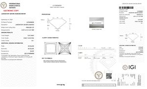 Diamante Cultivado en Laboratorio con Certificado IGI, Corte Princesa, Color Rosa Intenso, Claridad VS1, 1.50 Quilates, para Anillo de Compromiso Clásico - Product Image 2