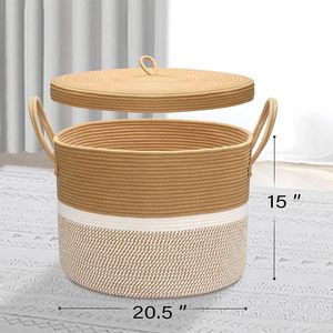 Cesta de Almacenamiento para Roti con Tapa, Cesta para Pan Hecha a Mano para la Cocina o Mesa de Comedor - Product Image 4