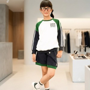 เสื้อสเวตเชิ้ตเด็ก CHAIHO HOUSE รุ่น Darius คอกลม แขนยาว สีขาว เขียว กรมท่า ลายปะติด ดีไซน์สำหรับฤดูใบไม้ร่วง/ฤดูหนาว ระบายอากาศได้ดี สไตล์ฝรั่งเศส - Product Image 1