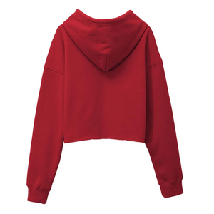 Women Cropped Hoodie Soft Cotton Fleece Pullover <b>Long</b> <b>Sleeve</b> Casual Gym Streetwear <b>Top</b> OEM ODM Private Label Wholesale Supplier - Product Image 2
