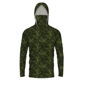 Camisa de Pesca Unisex de Manga Larga Personalizada, Poliéster de Secado Rápido, UPF 50, Transpirable, Impermeable, Antibacteriana, Sudadera con Capucha para Exteriores - Product Image 3