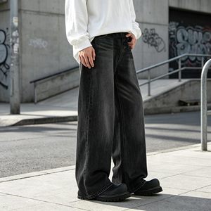 Pantalones Vaqueros Anchos de Mezclilla para Hombre, Estilo Baggy, Lavado Ácido, Diseño Personalizado, Logotipo Personalizado, Producción al por Mayor, Servicio OEM - Product Image 4