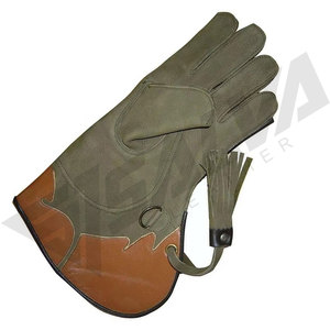 Wholesale High Quality Eco-Friendly Elbow-Length Four Seasons Use Professional Falconry OEM Acceptable Original Leather Gloves - Product Image 3