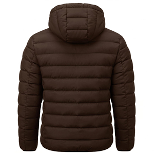 <b>Mens</b> Winter <b>Hooded</b> Bubble <b>Jacket</b> Custom Padded Puffer Coat Warm Lightweight Front Streetwear Outdoor Outerwear OEM ODM Private - Product Image 3