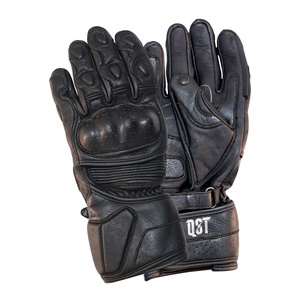 Vente en gros Gants de course de moto à doigts entiers Gants de moto d'hiver en cuir véritable rembourrés avec protection dure aux jointures - Product Image 4