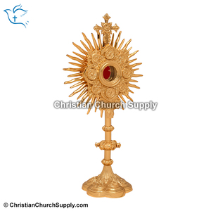 Monstranza Italiana de Latón |   Ostensorio Eucarístico con Acabado Dorado – Export Corporation - Product Image 2