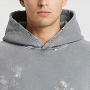 Sweat-shirt à capuche oversize en coton lavé pour homme, couleur unie, décontracté, pour l'automne, en molleton bouclette, coupe classique, avec poches - Product Image 3