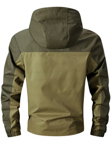 Veste de travail d'hiver pour hommes, imperméable et coupe-vent, en softshell, 100% polyester, style bomber, à capuche, anti-UV, séchage rapide, fermeture avant - Product Image 2