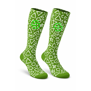 Chaussettes de tennis unisexes en coton OEM, chaussettes de sport personnalisées avec logo, chaussettes de sport en coton tricotées pour jeunes, techniques de tricot, chaussettes de sport mi-mollet. - Product Image 1