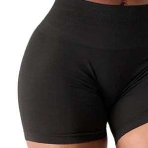 Shorts de sport noirs taille mi-haute pour femme – Compression extensible, entraînement, fitness, yoga, performance et confort - Product Image 6