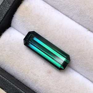 Natural Teal Tourmaline Elongated <b>Emerald</b> Cut Loose Gemstone Green Rajasthan ZUBEDA GEMS JEWELLRY 2.00Ct Jewelry Making - Product Image 4