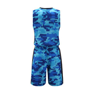 Maillot de basketball homme grande taille personnalisé imprimé 100 % polyester, blocs de couleur, sublimé, respirant, tissu doux et résistant - Product Image 3