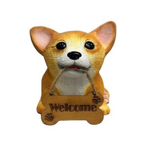 Estatua de perro de poliresina de alta calidad para Jardín Saludable, gran escultura de Feng Shui, estilo artístico hecho a mano, pintado a mano para el hogar - Product Image 4