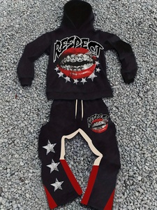 Conjunto de Sudadera con Capucha y Pantalones Deportivos de 2 Piezas para Hombre, con Estampado de Letras, Ropa Deportiva, Suministro del Fabricante - Product Image 6