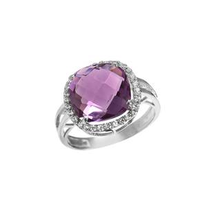 Natural Amethyst <b>Ring</b> 925 Sterling Silver Engagement <b>Ring</b> For Women Purple Gemstone February Birthstone Jewelry - Product Image 4