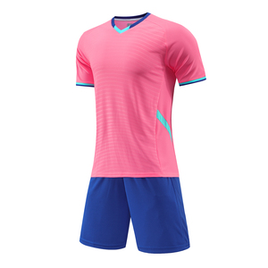 Ensemble de maillot de football pour homme à col en V, manches courtes, tissu respirant en polyester, coupe athlétique, toutes saisons - Product Image 6